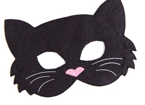 Kids Cat Mask Black Cat Costume Felt Mask Kids Face Mask