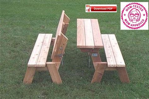 Picnic Table Bench Combo Pattern