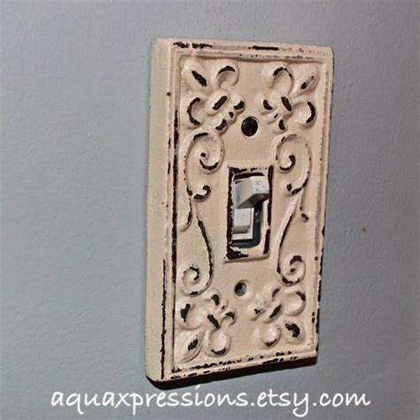 Ivory Decorative Light Switch Plate/ Single by AquaXpressions