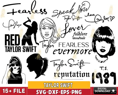 15 file Taylor Swift svg bundle - Inspire Uplift