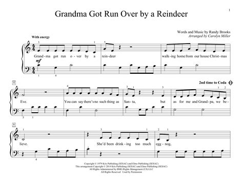 Grandma Got Run Over By A Reindeer | Sheet Music Direct