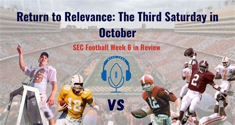 Return to Relevance: The Third Saturday in October - Week Zero Sports ...