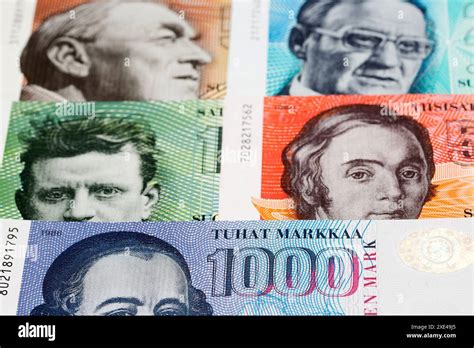 Finnish money - markka a business background Stock Photo - Alamy