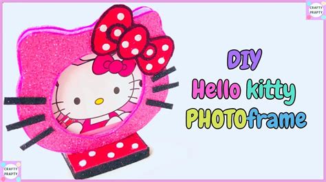 How to make Hello kitty Photo Frame With Cardboard | DIY Photo Frame |Hello kitty Theme Craft ...