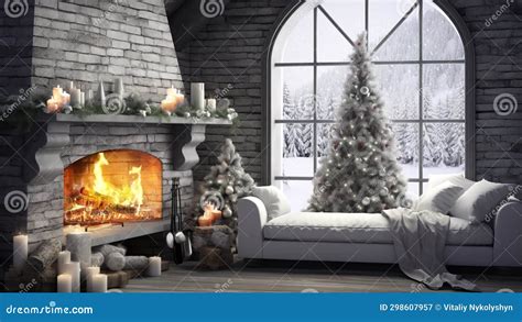 Christmas Fireplace Living Room Stock Video - Video of magic, present ...