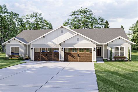 Plan 62360DJ: Craftsman Multi-Family House Plan with 2 Units in 2021 ...