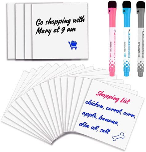 MyLifeUNIT Dry Erase Sticky Notes, Reusable Magnetic Whiteboard ...