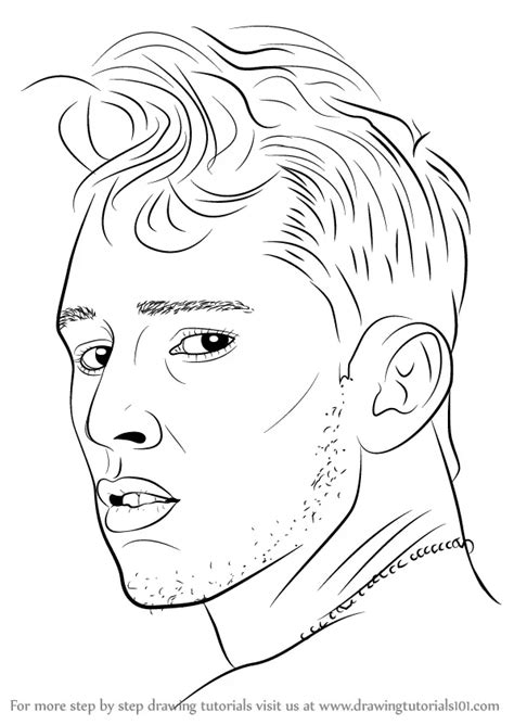 Learn How to Draw MGK aka Machine Gun Kelly (Rappers) Step by Step ...