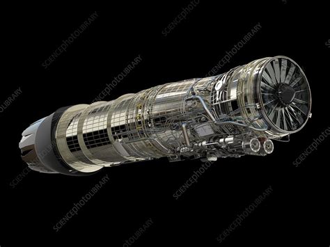 General Electric F110-400 jet engine, illustration - Stock Image - C040/4051 - Science Photo Library