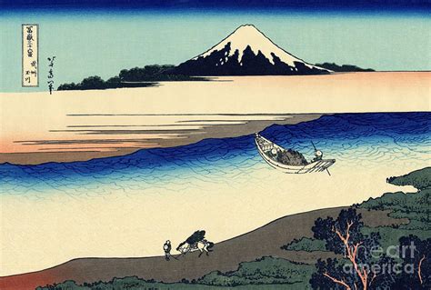 Tama river in the Musashi province Painting by Hokusai - Pixels