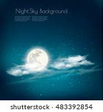 Night Sky With Moon And Stars Free Stock Photo - Public Domain Pictures