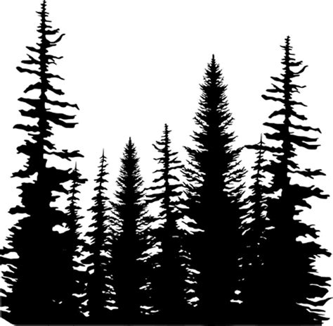 Pine Trees Cover A Card Background Unmounted Rubber Stamp Impression ...