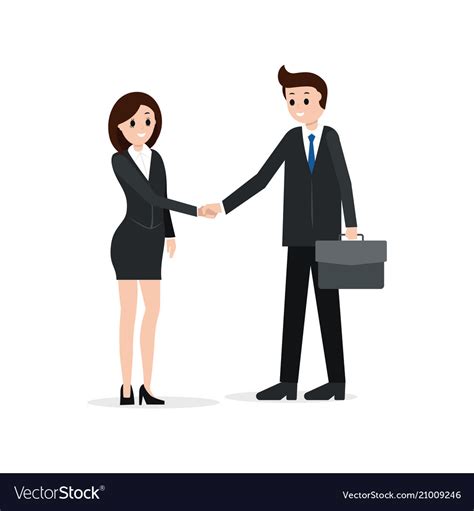 Two business partners shaking hands Royalty Free Vector