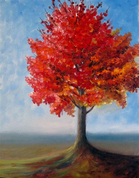 Priti Lathia's Fine Art: Fall tree- plein air