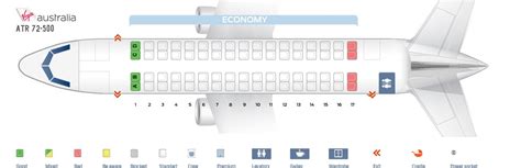 Seat Map and Seating Chart ATR 72 600 Virgin Australia | Atr 72, Fleet ...