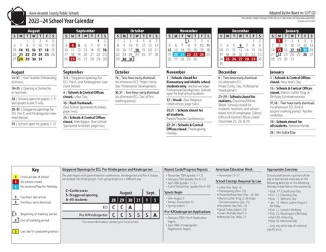 Anne Arundel County Public Schools Calendar 2023-2024 PDF