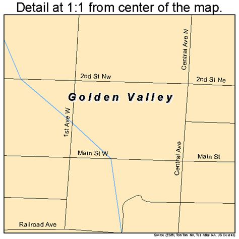 Golden Valley North Dakota Street Map 3831180