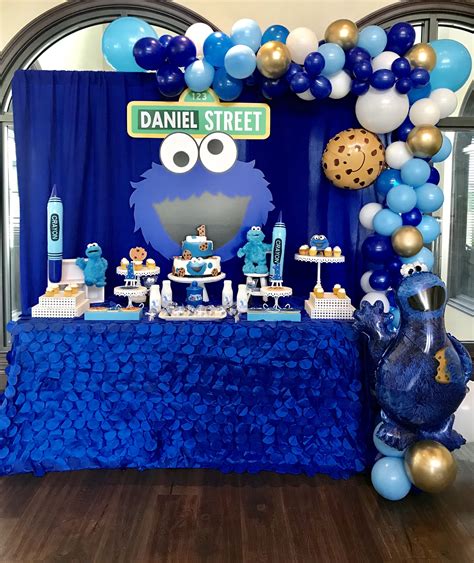 Cookie Monster Birthday Decoration Monster First Birthday, Monster 1st Birthdays, Boys 1st ...