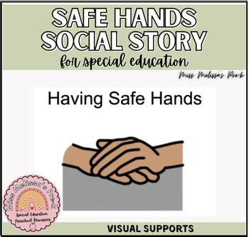 Safe Hands Social Story by Miss Melissa's Prek | TpT