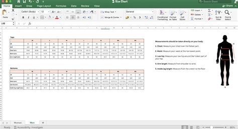 Size Chart: Definition, Steps + [FREE EXCEL TEMPLATE] | Retail Dogma