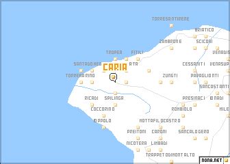 Caria (Italy) map - nona.net