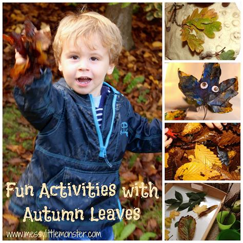 Fun Activities with Autumn Leaves - Messy Little Monster