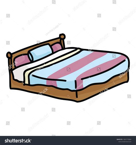 Cute Bed Cartoon Vector Illustration Motif Stock Vector (Royalty Free) 1381715084 | Shutterstock