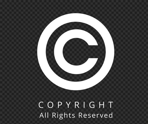 Copyright All Rights Reserved White Logo PNG | Citypng