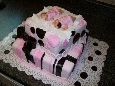 twin girls baby shower cake | twin girls baby shower cake | Flickr