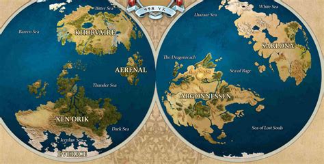 Worlds Nest - maps of fantastic lands — Eberron and its continents from ...