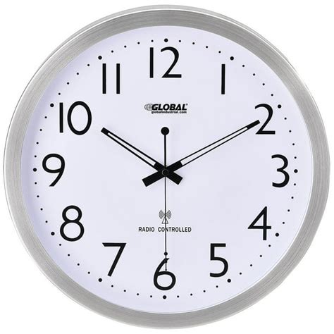 14" Atomic Wall Clock, Stainless Steel - Walmart.com - Walmart.com