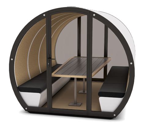 The Outdoor Meeting Pod offers the same modular design as the Meeting Pod with specially adapted ...