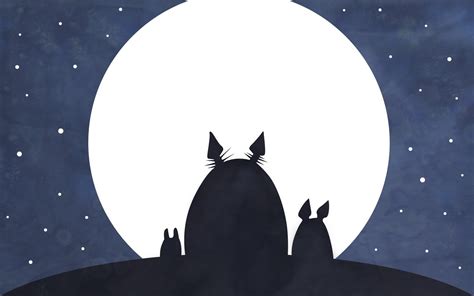 Silhouette totoro digital wallpaper, My Neighbor Totoro, Studio Ghibli ...