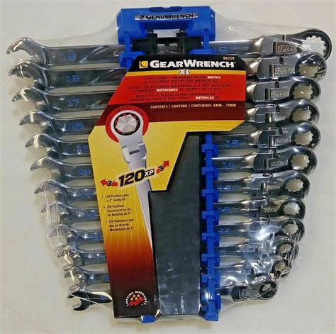 Gearwrench 86229 12 Pc Flex Spline Metric 120XP XL Combo Ratcheting Wrench Set 99575862298 | eBay