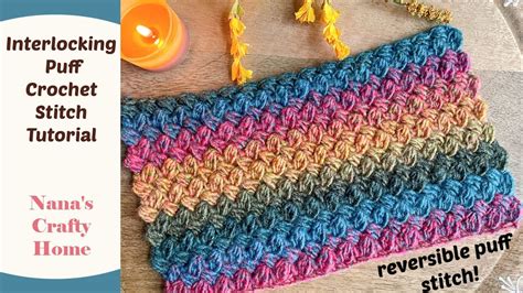 Easy crochet puff stitch pattern perfect for Blankets & so much more ...