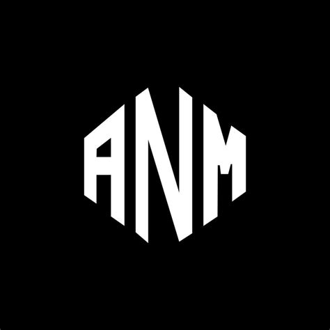 ANM letter logo design with polygon shape. ANM polygon and cube shape logo design. ANM hexagon ...