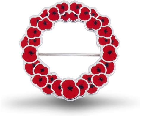 The Royal British Legion Poppy Wreath Brooch : Amazon.co.uk: Jewellery