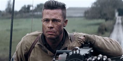 Brad Pitt – Fury (2014) movie hairstyle – StrayHair