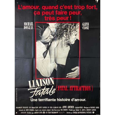 FATAL ATTRACTION French Movie Poster - 47x63 in. - 1987