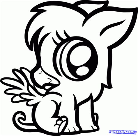Cute Baby Animal Coloring Pages Dragoart Cute Animal Coloring | Animal coloring pages, Baby ...
