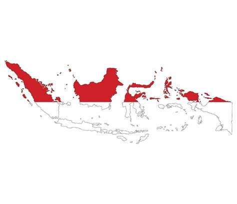 Indonesia map. Map of Indonesia with Indonesia flag 36171436 Vector Art ...