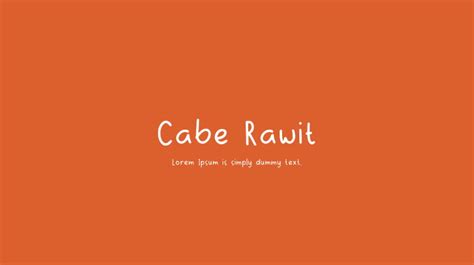 Cabe Rawit Font : Download Free for Desktop & Webfont