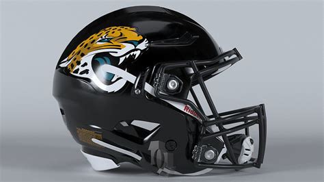 JAGUARS BALTIMORE Helmet Football AFC SOUTH PBR 3D 3D model | CGTrader