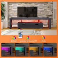 LED TV stand modern TV stand with storage Entertainment Center with ...