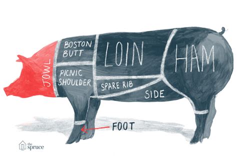 A Diagram and Pork Chart of Cuts of Meat