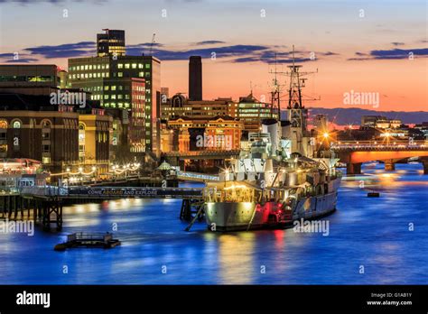 The famous war museum - HMS Belfast Stock Photo - Alamy