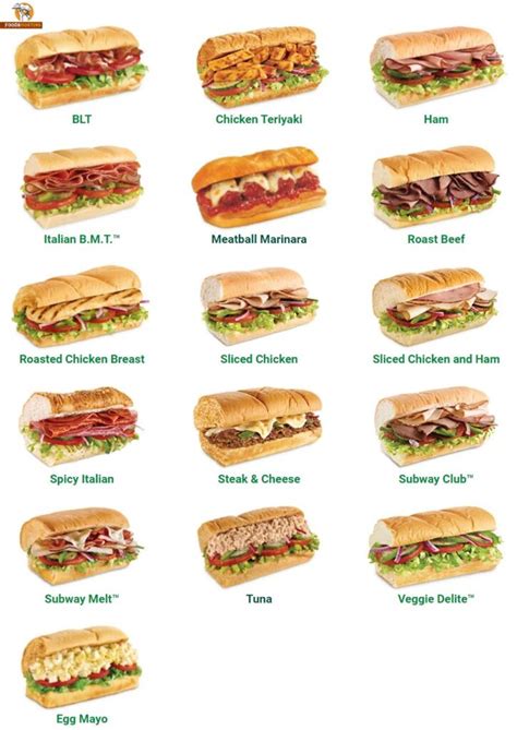 Subway Menu with Price List Philippines 2023