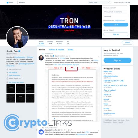 Justin Sun - Twitter.com - Crypto Twitter X