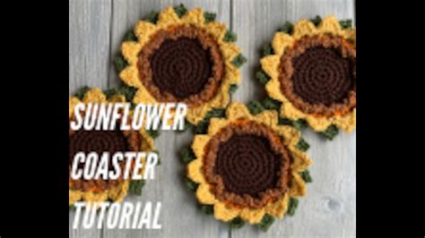 Crochet Sunflower Coaster Tutorial