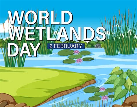 Free Vector | World wetlands day poster design